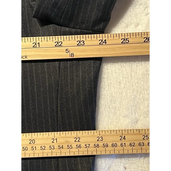 Ermenegilzo Zegna Trofeo Mens 46R 36x29 ROMA Gray Stripe Flannel Suit 3/2 Roll - Picture 11 of 16